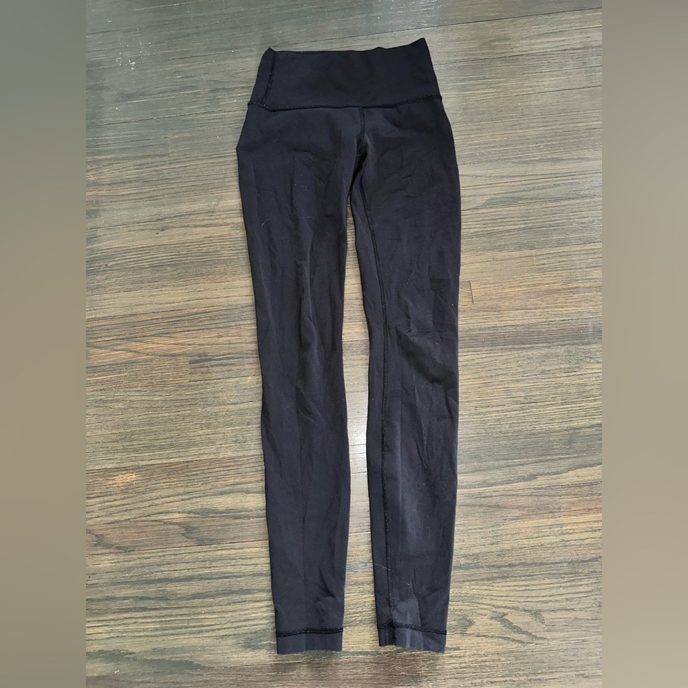 Lululemon High-Waist Black Leggings Size 4 Yoga Gym